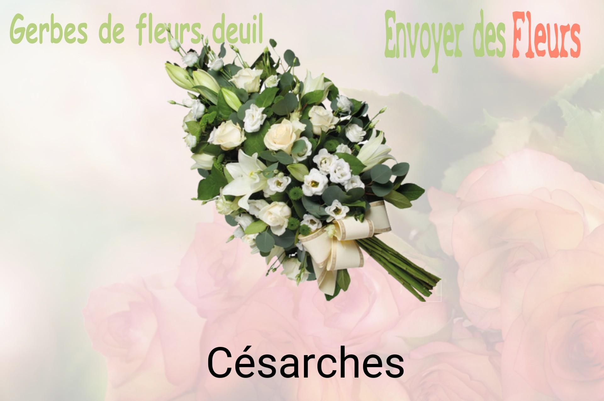 Gerbe de fleurs de deuil livrée à Césarches